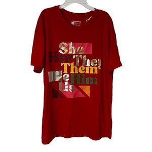 Take Pride Shirt LGBTQIA T Shirt Womens Small Red Graphic Short Sleeve NEW